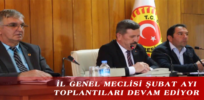 İL GENEL MECLİSİ ŞUBAT AYI TOPLANTILARI DEVAM EDİYOR