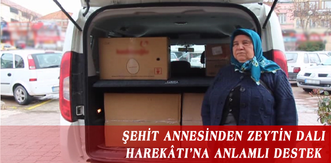 ŞEHİT ANNESİNDEN ZEYTİN DALI HAREKÂTI’NA ANLAMLI DESTEK