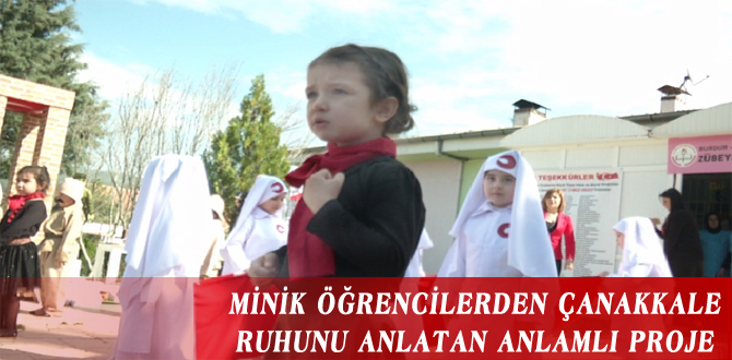 MİNİK ÖĞRENCİLERDEN ÇANAKKALE RUHUNU ANLATAN ANLAMLI PROJE