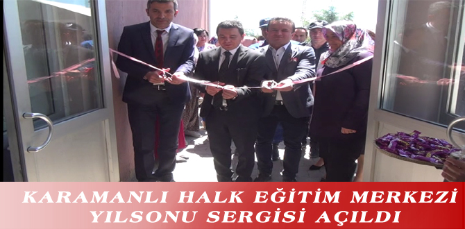 KARAMANLI HALK EĞİTİM MERKEZİ YILSONU SERGİSİ AÇILDI