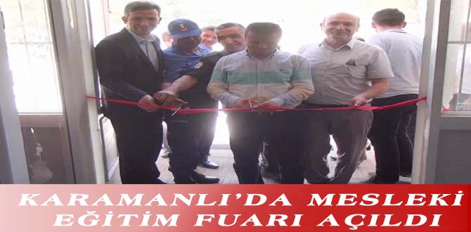 KARAMANLI’DA MESLEKİ EĞİTİM FUARI AÇILDI