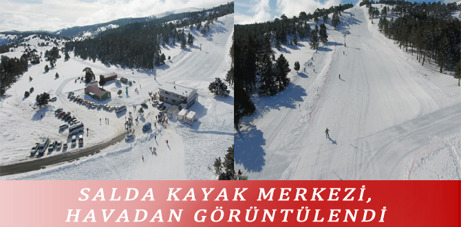 SALDA KAYAK MERKEZİ, HAVADAN GÖRÜNTÜLENDİ