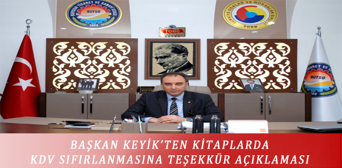 BAŞKAN KEYİK’TEN KİTAPLARDA KDV SIFIRLANMASINA TEŞEKKÜR AÇIKLAMASI