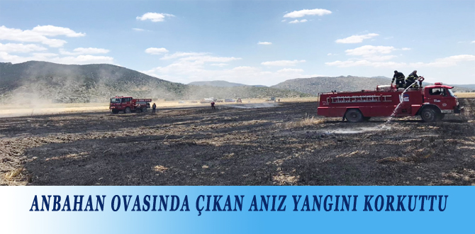 ANBAHAN OVASINDA ÇIKAN ANIZ YANGINI KORKUTTU