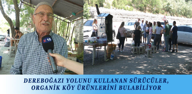 DEREBOĞAZI YOLUNU KULLANAN SÜRÜCÜLER, ORGANİK KÖY ÜRÜNLERİNİ BULABİLİYOR