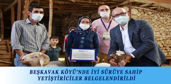 BEŞKAVAK KÖYÜ’NDE İYİ SÜRÜYE SAHİP YETİŞTİRİCİLER BELGELENDİRİLDİ