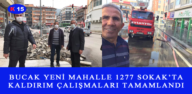 BUCAK YENİ MAHALLE 1277 SOKAK’TA KALDIRIM ÇALIŞMALARI TAMAMLANDI