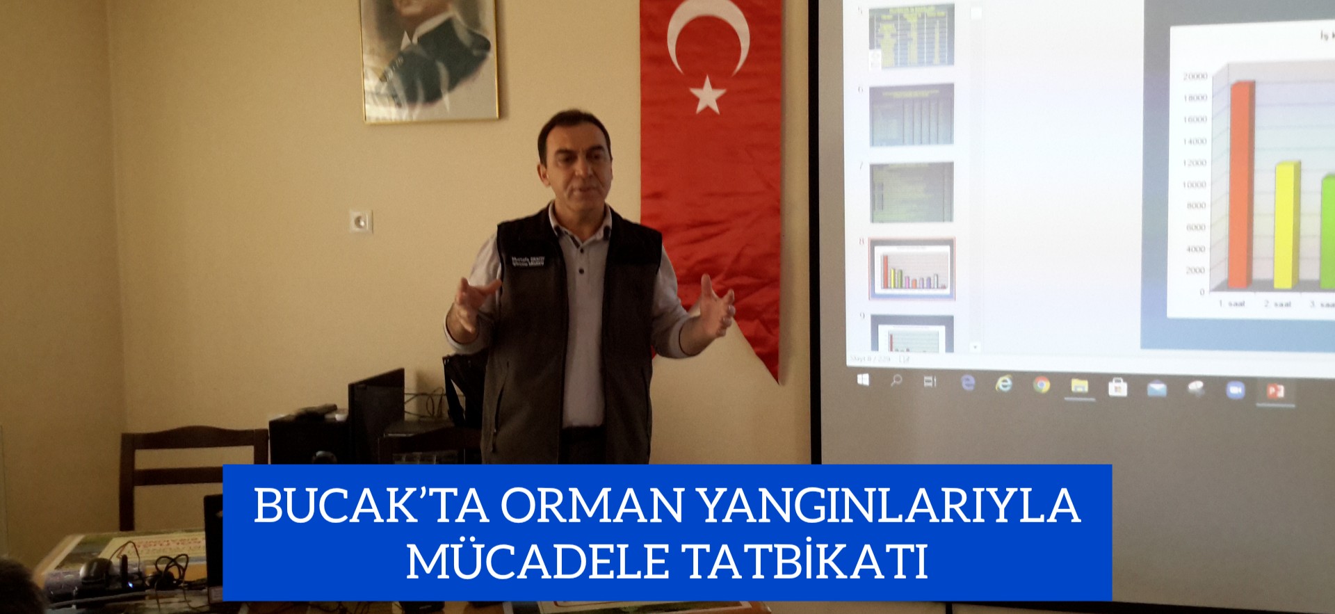 BUCAK’TA ORMAN YANGINLARIYLA MÜCADELE TATBİKATI