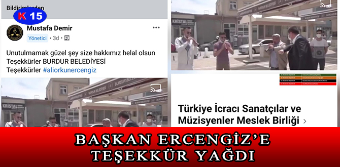 BAŞKAN ERCENGİZ’E TEŞEKKÜR YAĞDI