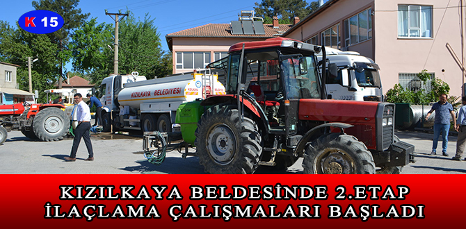 KIZILKAYA BELDESİNDE 2.ETAP İLAÇLAMA ÇALIŞMALARI BAŞLADI