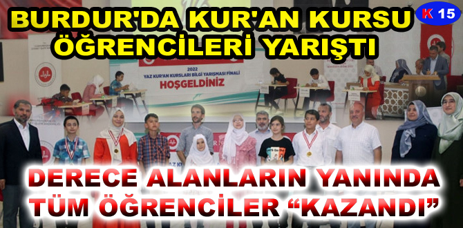 BURDUR’DA KUR’AN KURSU ÖĞRENCİLERİ YARIŞTI