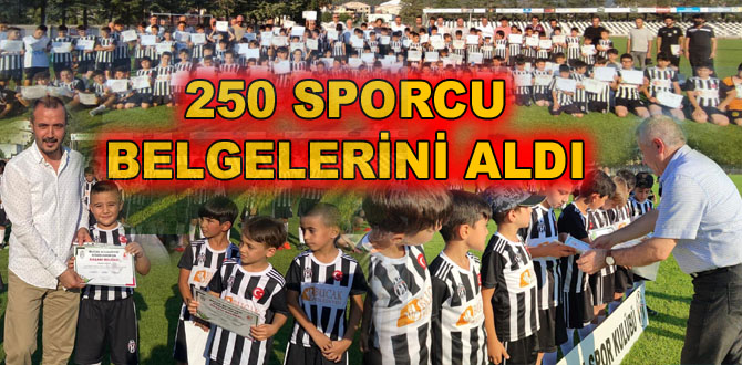 TATİLİ FUTBOL İLE DEĞERLENDİREN 250 SPORCU BELGELERİNİ ALDI