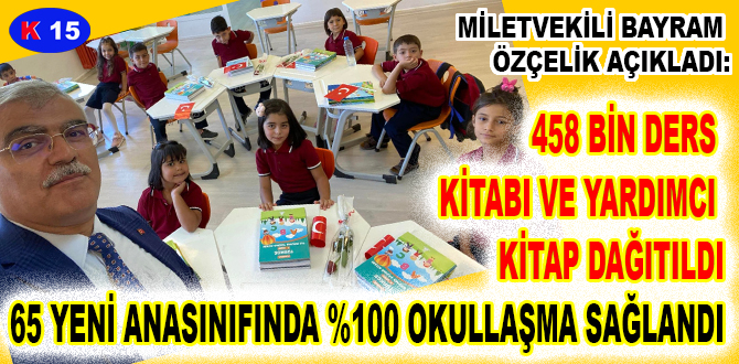 BURDUR’DA 458 BİN DERS KİTABI VE YARDIMCI KİTAP DAĞITILDI, 65 YENİ ANASINIFINDA %100 OKULLAŞMA SAĞLANDI