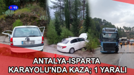 ANTALYA-ISPARTA KARAYOLU’NDA KAZA; 1 YARALI